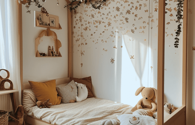 Lit montessori en bois
