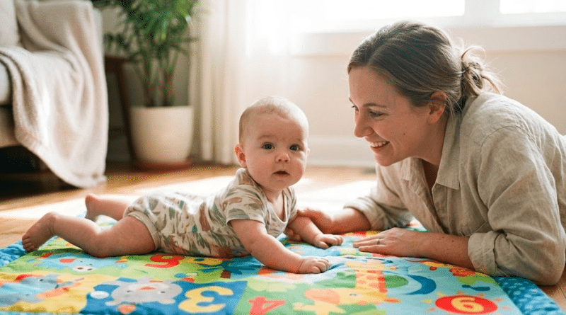 Activités bébé 3 mois tapis d’éveil
