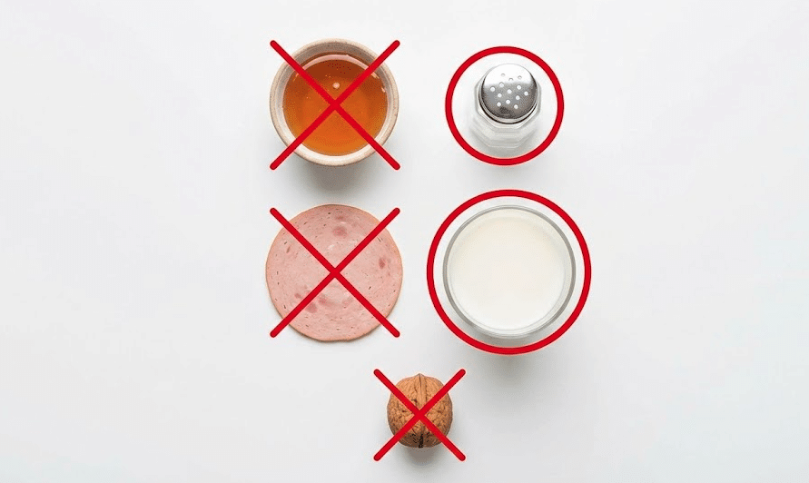 Liste des aliments interdits bébé avant 1 an