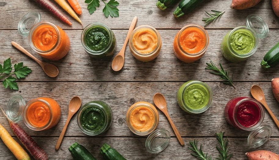 Purées de légumes pour la diversification alimentaire 6 mois