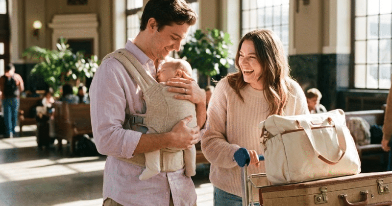 Voyager avec un bébé de 2 mois en famille